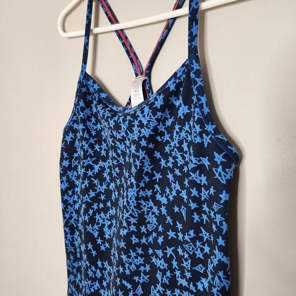 IVIVVA Blue Star Print Racerback Athletic Tank Top - Picture 2 of 5